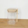 Porta Condimento Hermético Vidro/Bambu Com Colher (médio)