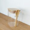 Porta Condimento Hermético Vidro/Bambu Com Colher (médio) - Imagem 2