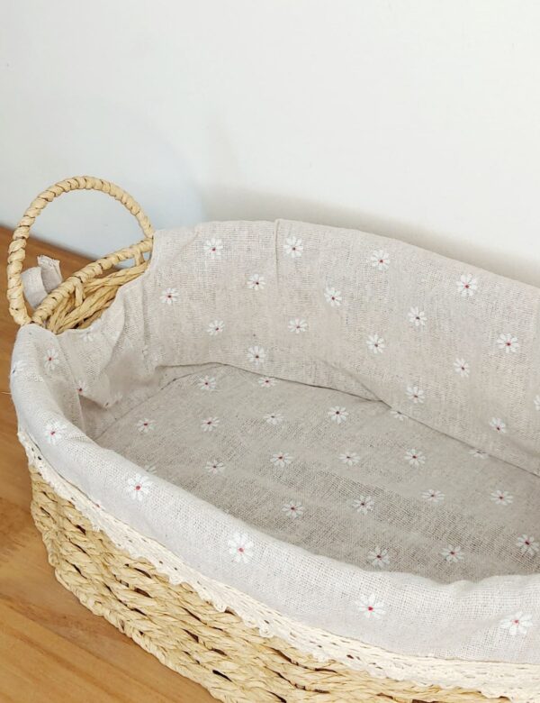 Cesta Oval Com Alça (Palha Natural) M - Imagem 2