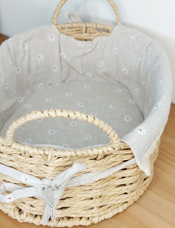 Cesta Oval Com Alça (Palha Natural) M - Imagem 3