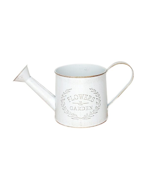 Regador Decorativo Retrô Metal Branco