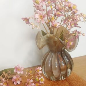 Vaso Cristal Murano com Pedras Do Sol - (P)