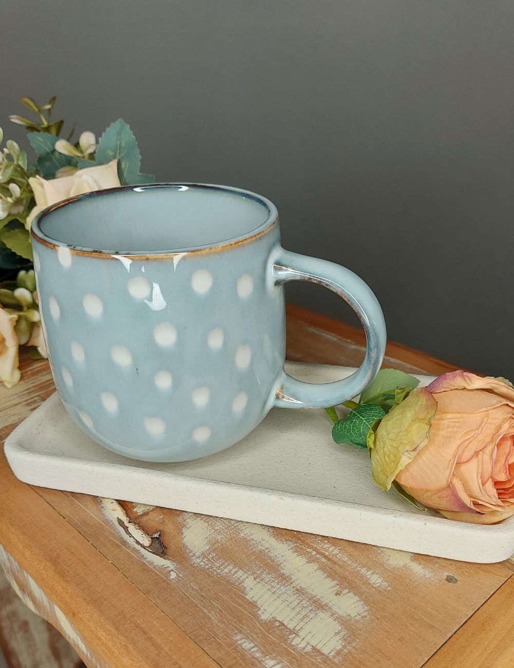 Caneca Round Pingos - Azul