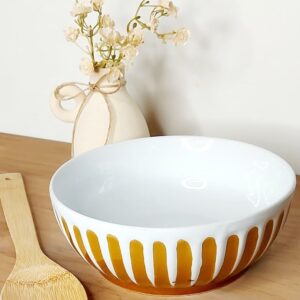 Tigela Marrom e Branco Retrô - 17,5cm