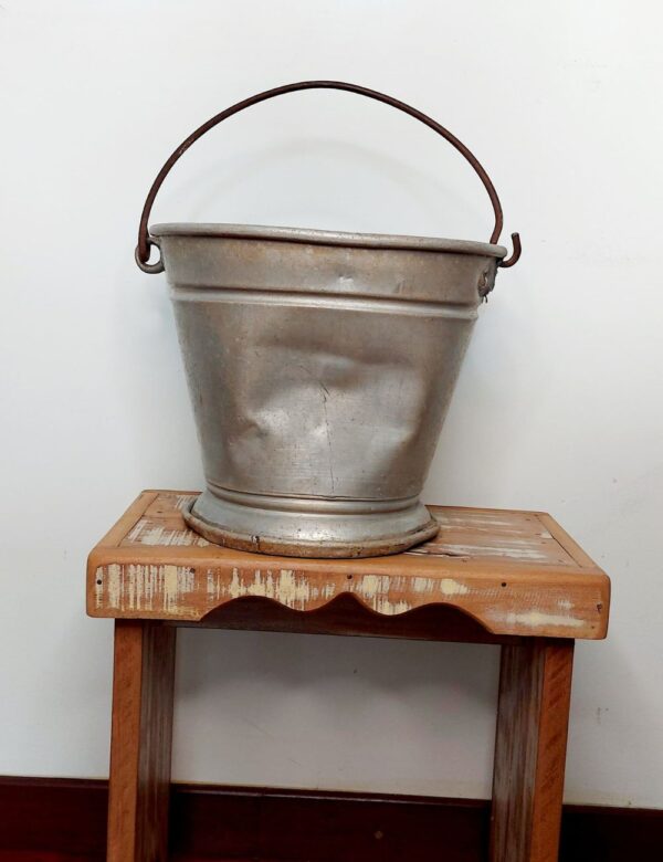 Balde Vintage - metal galvanizado - (Antiquário) - - Image 2