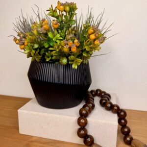 Cachepot Sinus Preto Matte (M)