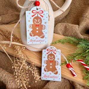 Kit de 4 Tags Natalinas de Madeira - Ginger