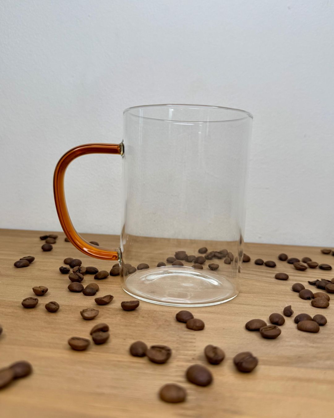 Caneca Transparente com Alça Âmbar Borossilicato 450ml - Imagem 2