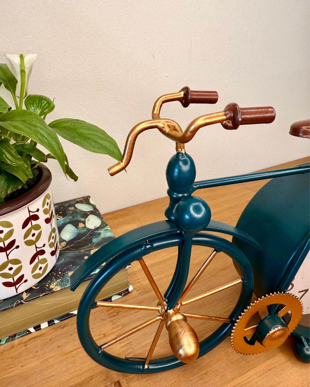 Relógio de Mesa Vintage Bicicleta - Metal - Imagem 5