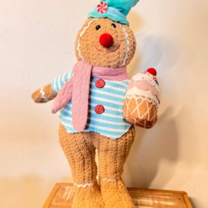 Boneco de Natal Gingerbread Cupcake 53cm