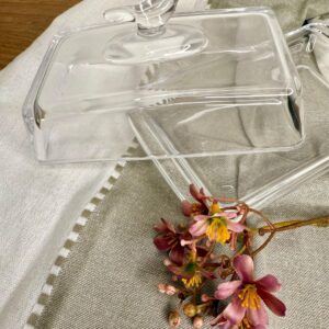 Manteigueira Bird Vidro Transparente com Tampa