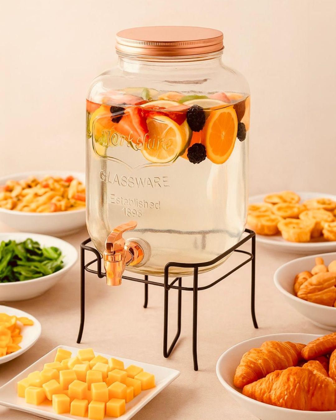 Refresqueira de Vidro com Suporte 5lt.