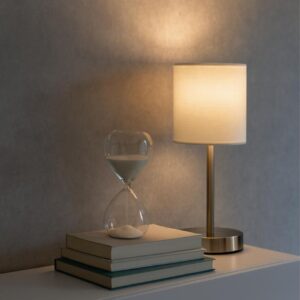 Ampulheta Decorativa em Vidro Transparente com Areia Branca - 20cm