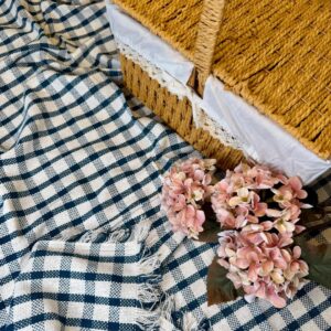 Toalha Picnic Xadrez Azul 1,55cmX1,55cm