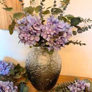 Ramalhete Hortênsia Azul  altura 60cm