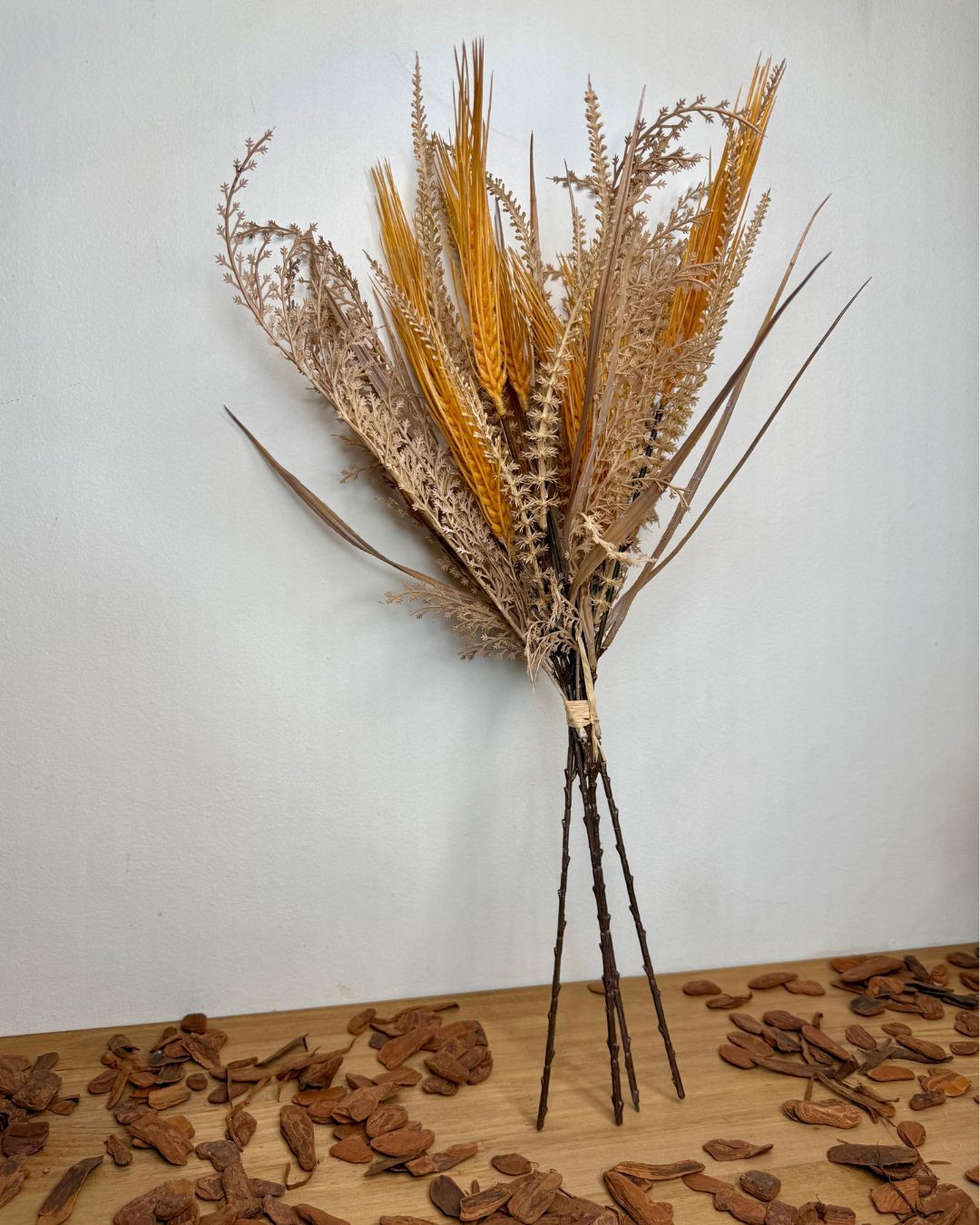Ramalhete Folhagem Bege altura 59cm - Imagem 2