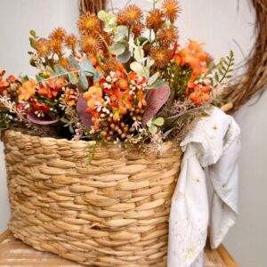 Ramalhete Margarida com Mamona Laranja - altura32cm