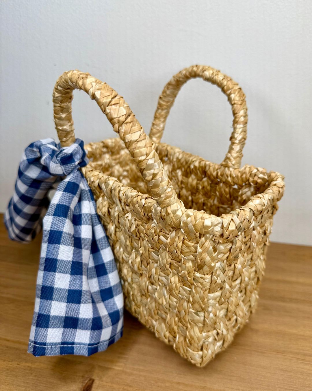 Bolsa de Palha de Trigo (Spórtola) com Lenço Xadrez - Imagem 4