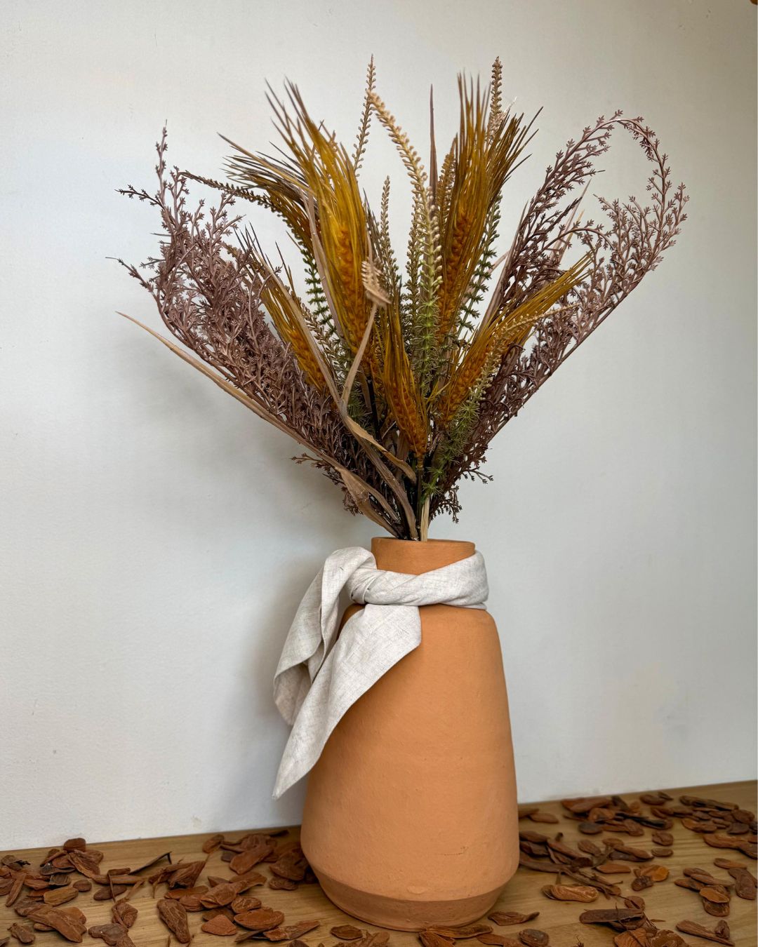 Ramalhete Folhagem Marrom altura 59cm