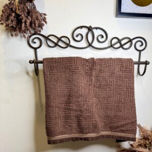 Porta Toalha Arabesco Luna em Ferro - 68,5cmX27cmX11,5cm