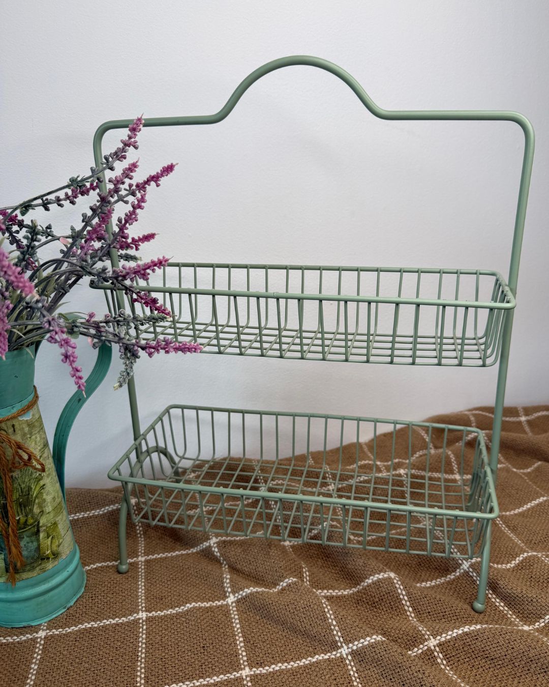 Suporte Organizador 2 Andares em Ferro 31cmX12,5cmX39cm - Imagem 2