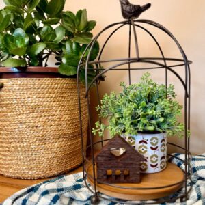 Gaiola Pássaro Decorativa M  36cmX22cmX22cm