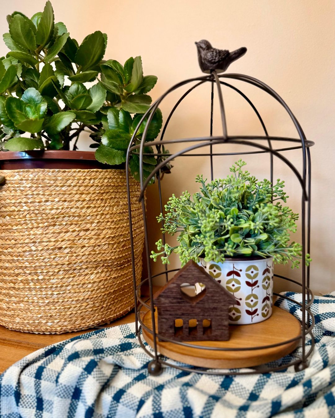 Gaiola Pássaro Decorativa M  36cmX22cmX22cm