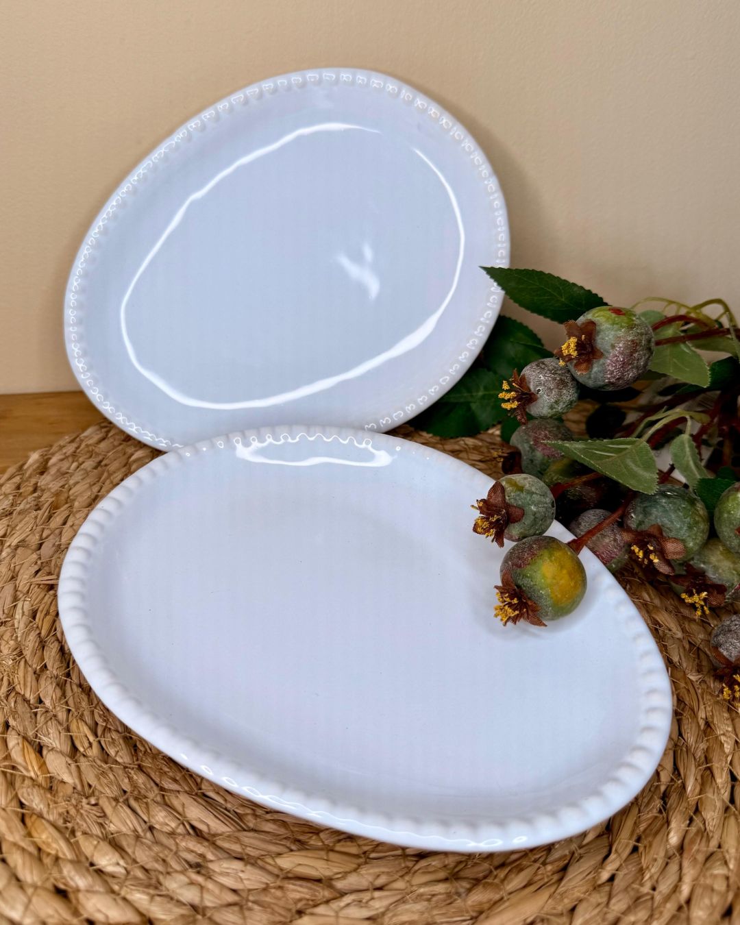 Prato de Sobremesa Oval 21cmX16cmX2,5cm - Imagem 2