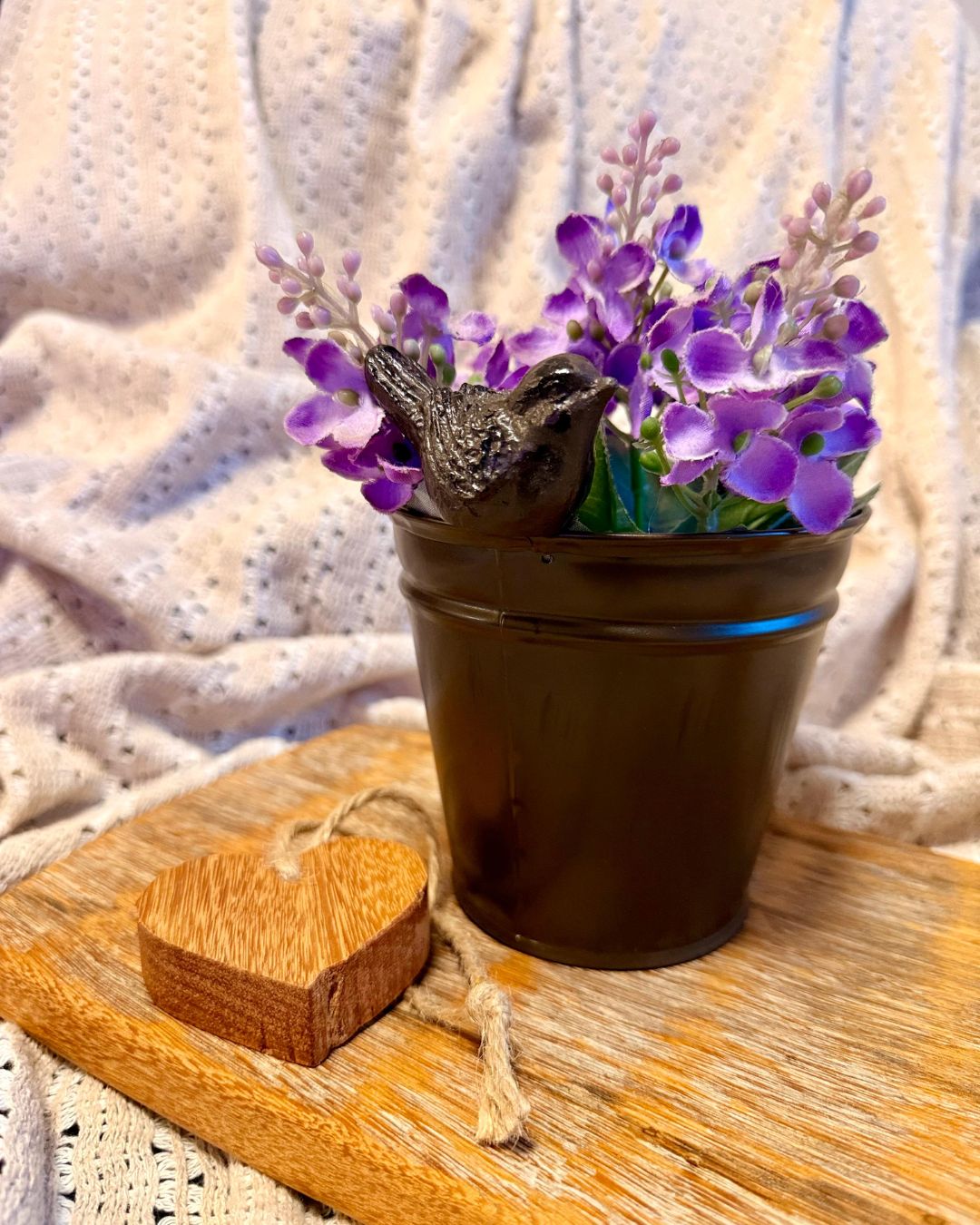 Vaso Pássaro Jardim Encantado P  13,5cmX11cmX7,5cm