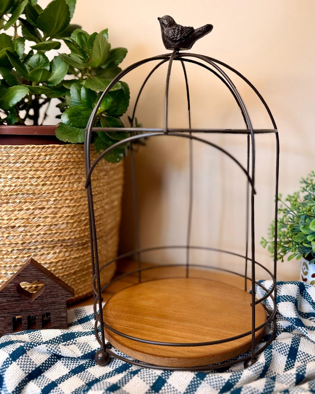 Gaiola Pássaro Decorativa M 36cmX22cmX22cm - Imagem 2