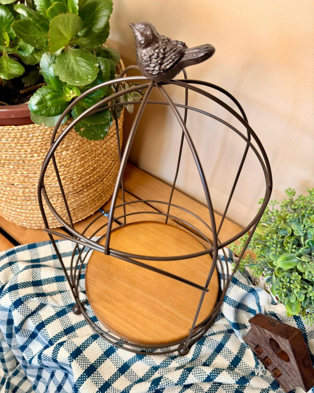 Gaiola Pássaro Decorativa M 36cmX22cmX22cm - Imagem 6