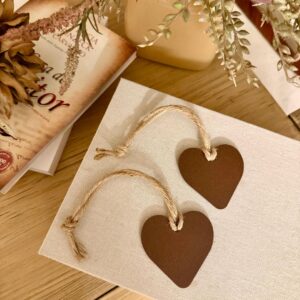 Tag Pingente Coração Decorativo em Ferro  6,5cmX6,5cm - 18cm
