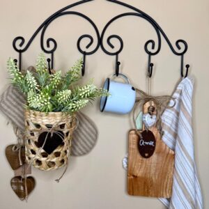 Cestinho Doce Encanto Pingente em Ferro 15cmX11cm com a alça 22cm