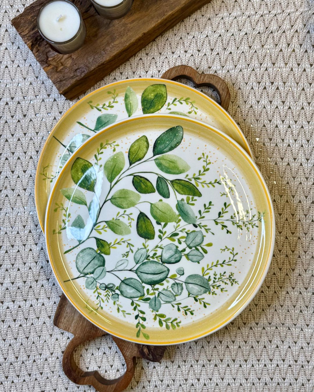 Prato Raso Eucalipto Cerâmica 27,7cm diâmetro - Unitário - Imagem 2