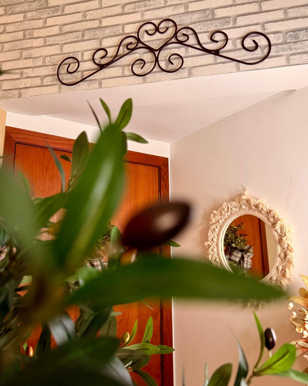 Arabesco Coração em Ferro  82cmX23cm
