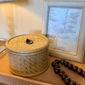 Caixa Decor Rattan Natural 17cmX17cmX11,5cm