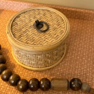 Caixa Decor Rattan Natural 13cmX13cmX8,5cm