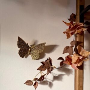 Escultura de Parede Borboleta em Poliresina  14cmX11,5cmX3,5cm