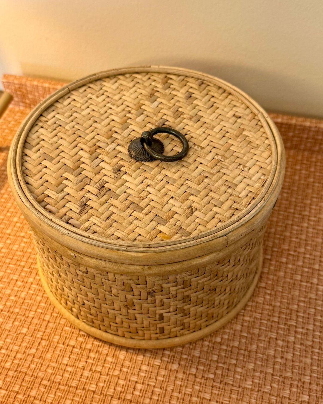 Caixa Decor Rattan Natural 17cmX17cmX11,5cm - Imagem 3